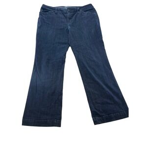 Eddie Bauer Womens Bootcut Jeans Dark Wash "Specially Dyed" Size 18